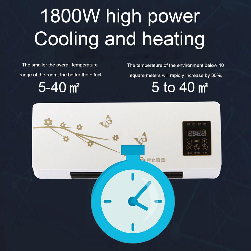 Cooling and Heating Air Conditioner Small Wall Mounted Air Conditioner for Living Room Bedroom Office HIP