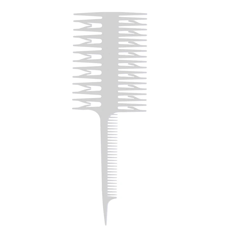 Professional Hair Comb Hair Dyeing Highlight Hair Brush Fish Wide Tooth Zone Comb Barber Hairdressing Comb Hair Styling Tool HIP WHITE