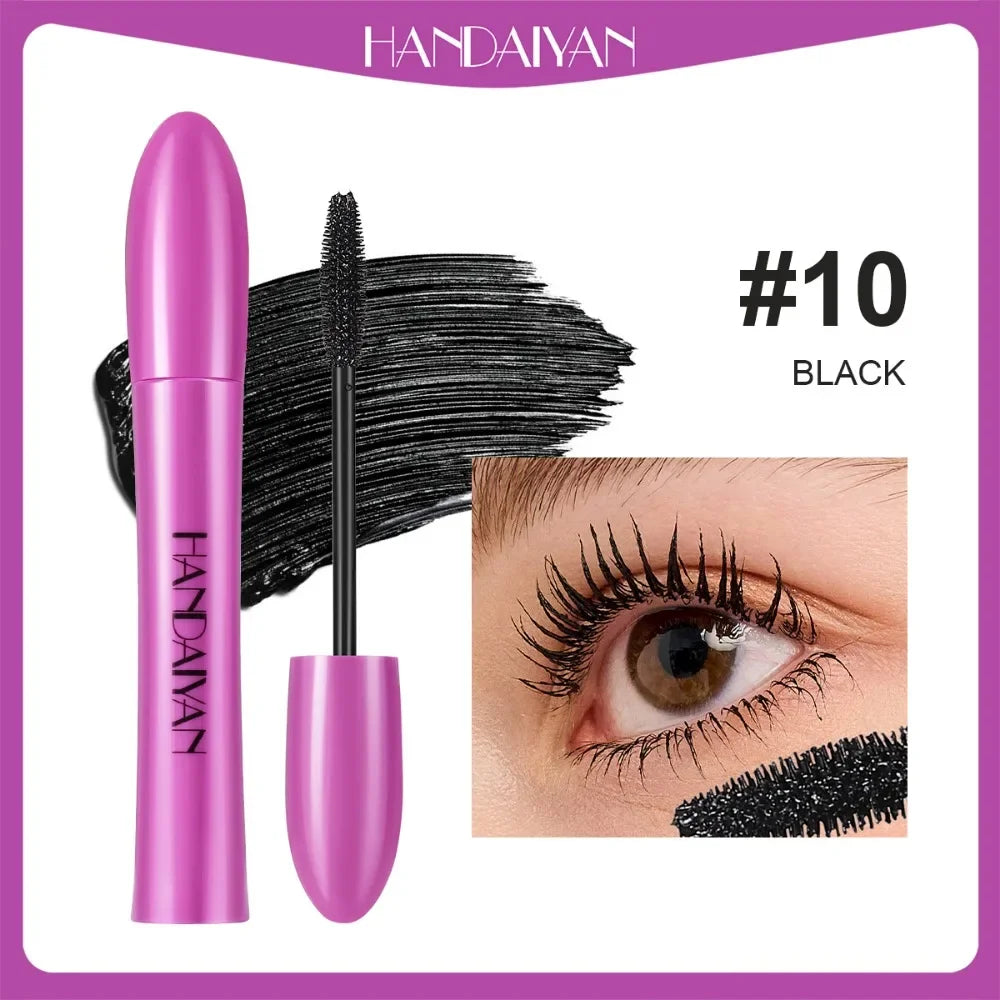 10 Color Waterproof Volumizing Mascara Smudge-Proof Curling Long-Lasting Sapphire Blue Pink Mascara for Bold Eye Look Cosmetics HIP 10