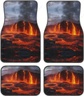 4-Piece Lava Crack Car Rubber Floor Mats – Anti-Slip Waterproof Car Floor Mats HIP 5 one size
