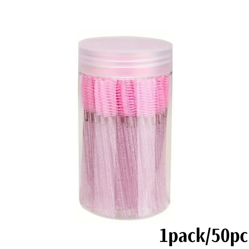 100pc Disposable Eyelash & Brow Spoolie Brushes | Mascara Disposable Spoolie Brush HIP 50pc