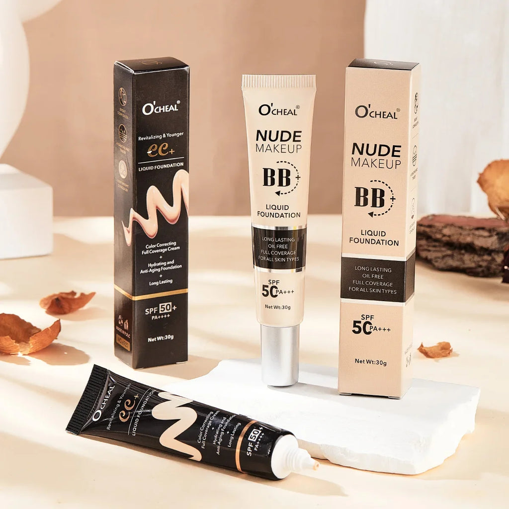 BB Cream SPF50 PA++++ Foundation Primer – Waterproof, Brightening BB Cream Foundation HIP