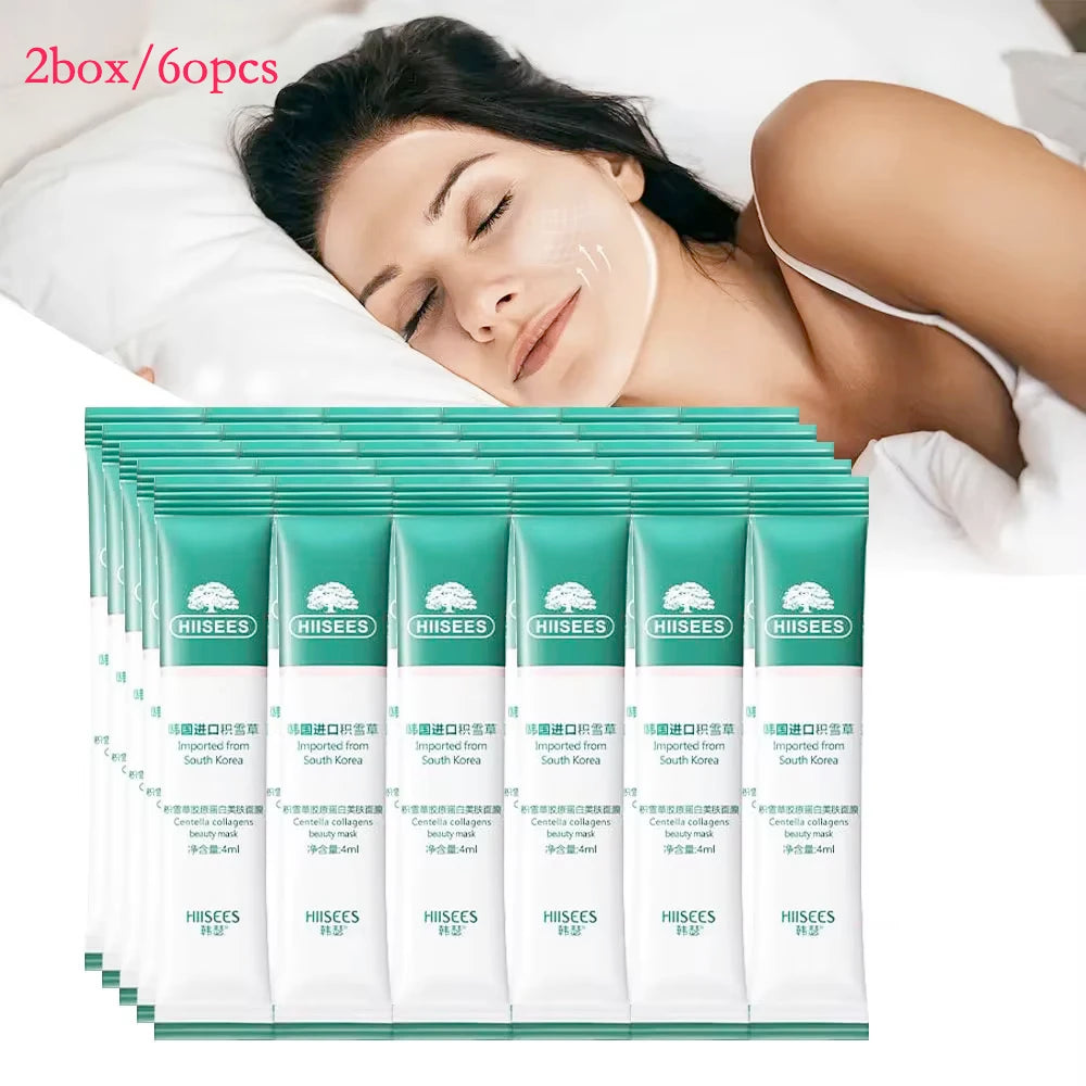 30-Pc Centella Collagen Korean Sleeping Face Mask Set Sleeping Face Mask HIP 2box