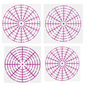 6-Piece Mandala Dot Painting Stencils – 8/12/16 Segment PET Mandala Art Stencils HIP Default Title