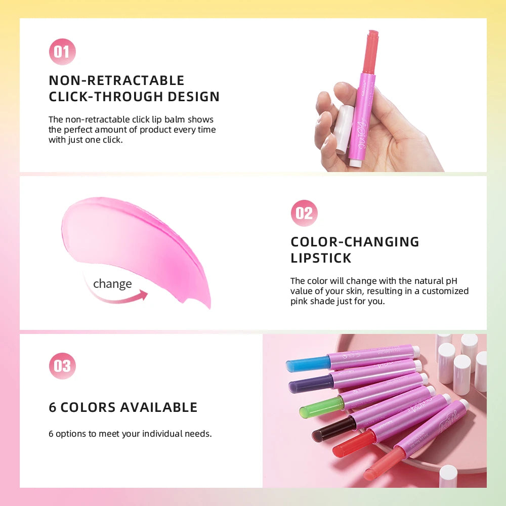 Color Change Juicy Lip Balm Shift Ph Color Changing Lip Balm Long Lasting Moisturizing Lipstick all change to pink lips makeup HIP