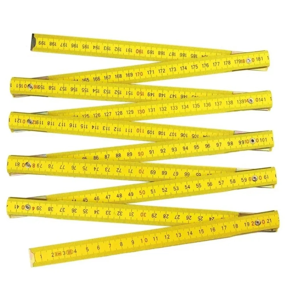 Folding Ruler 1.5M Dual-Sided Wood & Plastic – Carpenter Tool Folding Carpenter Ruler HIP