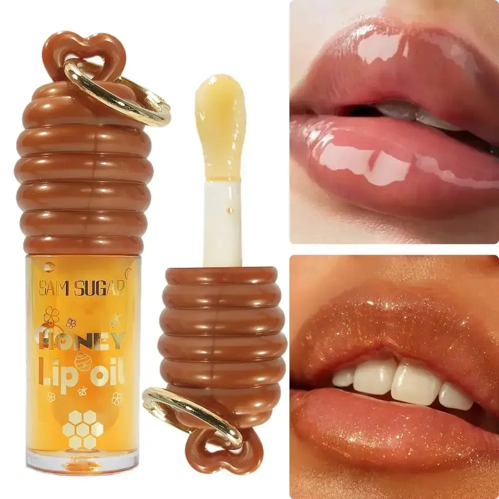 SAM SUGAR Honey Essence Lip Oil – Hydrating & Non-Sticky Lip Oil Glaze HIP