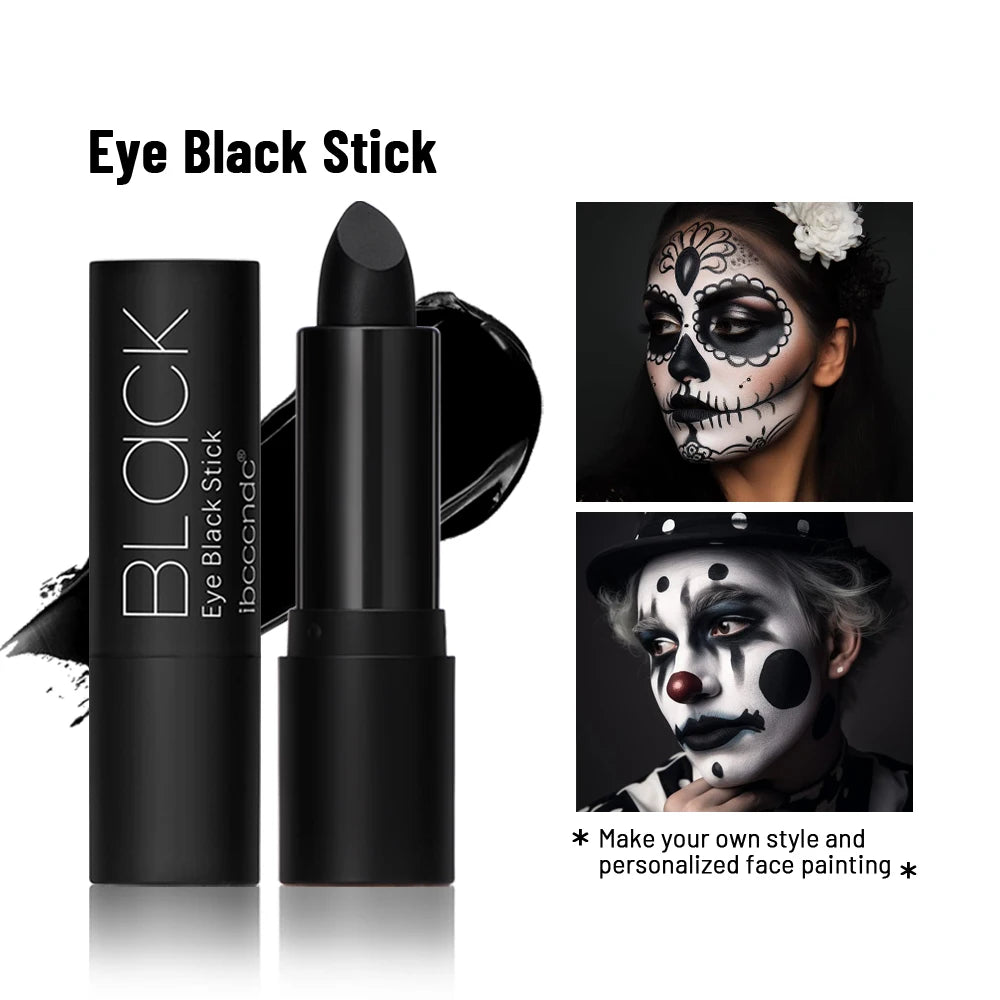 Black Cream-Blendable Face Body Paint Stick for Adults Children Eye Black Softball Football Baseball Sportsfor Halloween Makeup HIP