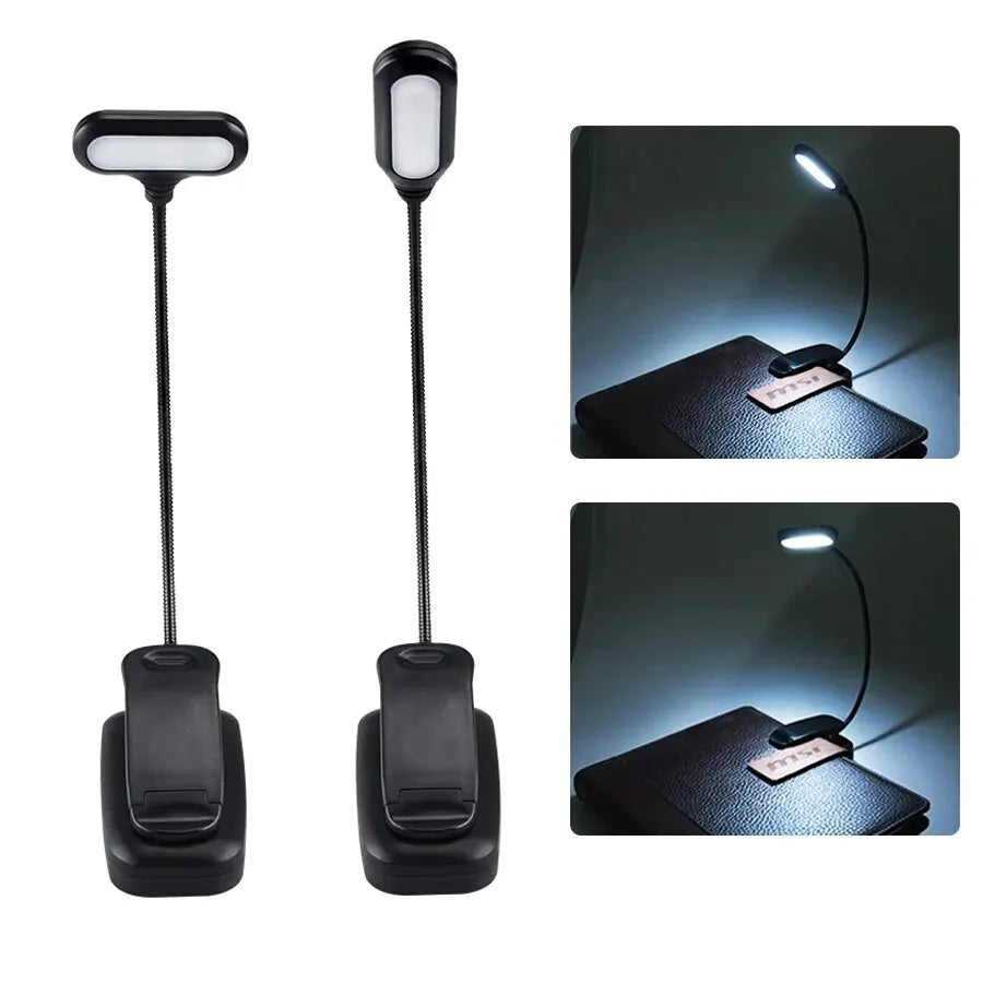 Adjustable LED Clip-On Book Lamp Table Battery Powered Flexible Study Learning Desk Lamp Portable Bedroom Reading Night Light HIP