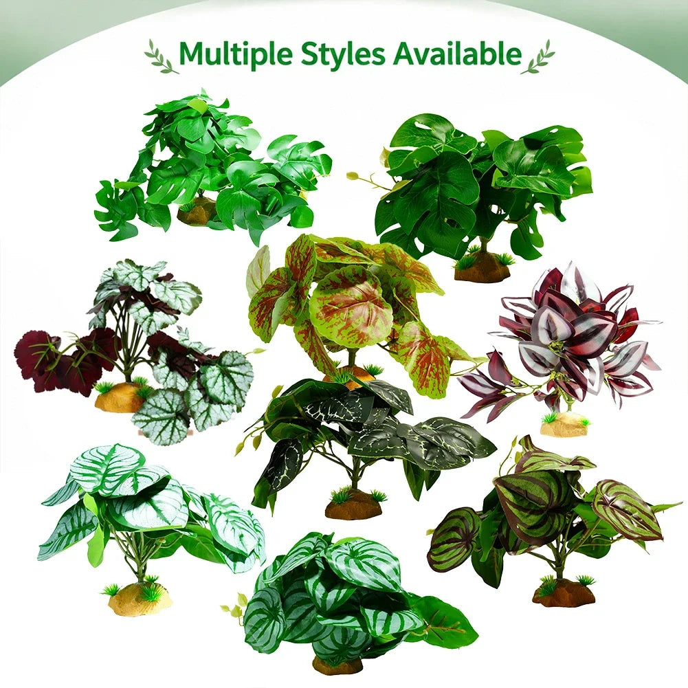 Plant Rainforest Habitat Decoration Reptile Breeding Farm Water Tank Grass Rainforest Landscape Decoration HIP