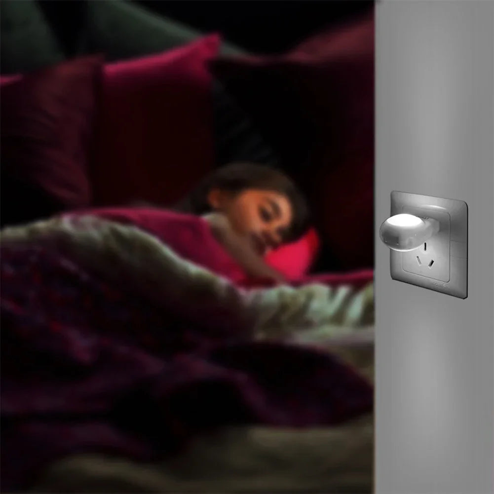 Mini Auto Night Lamp Wall Lamp for Baby Kids Bedroom EU Plug Mini Led Light Switch Socket Snail Night Light Sensor Control Light HIP