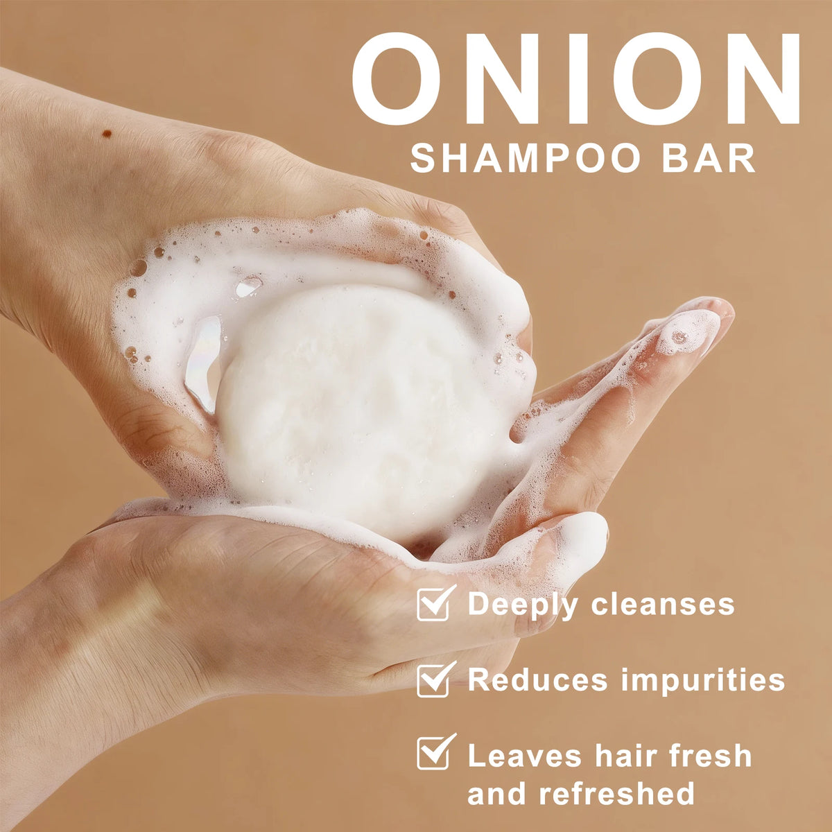 Vegan Onion Shampoo Bar – Anti-Dandruff & Oil Control Solid Shampoo Bar HIP