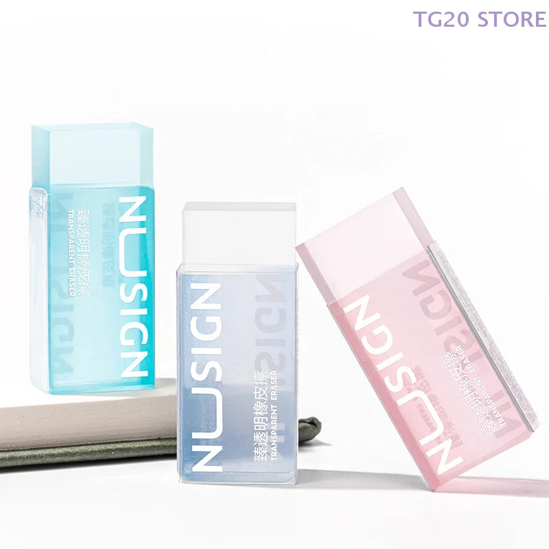 Transparent Soft Rubber Erasers – Colorful Student Stationery Pencil Eraser HIP