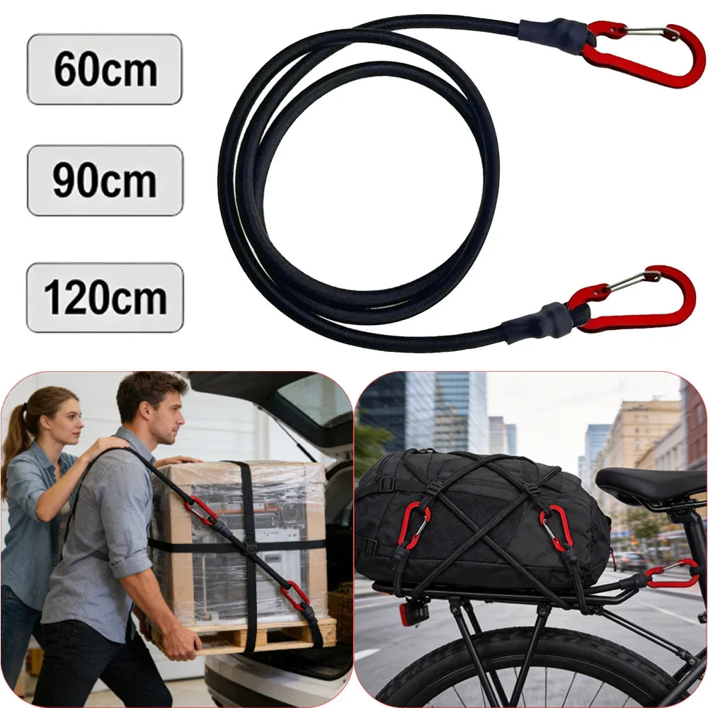 Heavy Duty Bungee Cords with Aluminum Carabiners | 7 Sizes Bungee Cord Set HIP