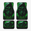 4-Piece Green Skull Car Floor Mats – Anti-Slip & Durable Car Floor Mats HIP black
