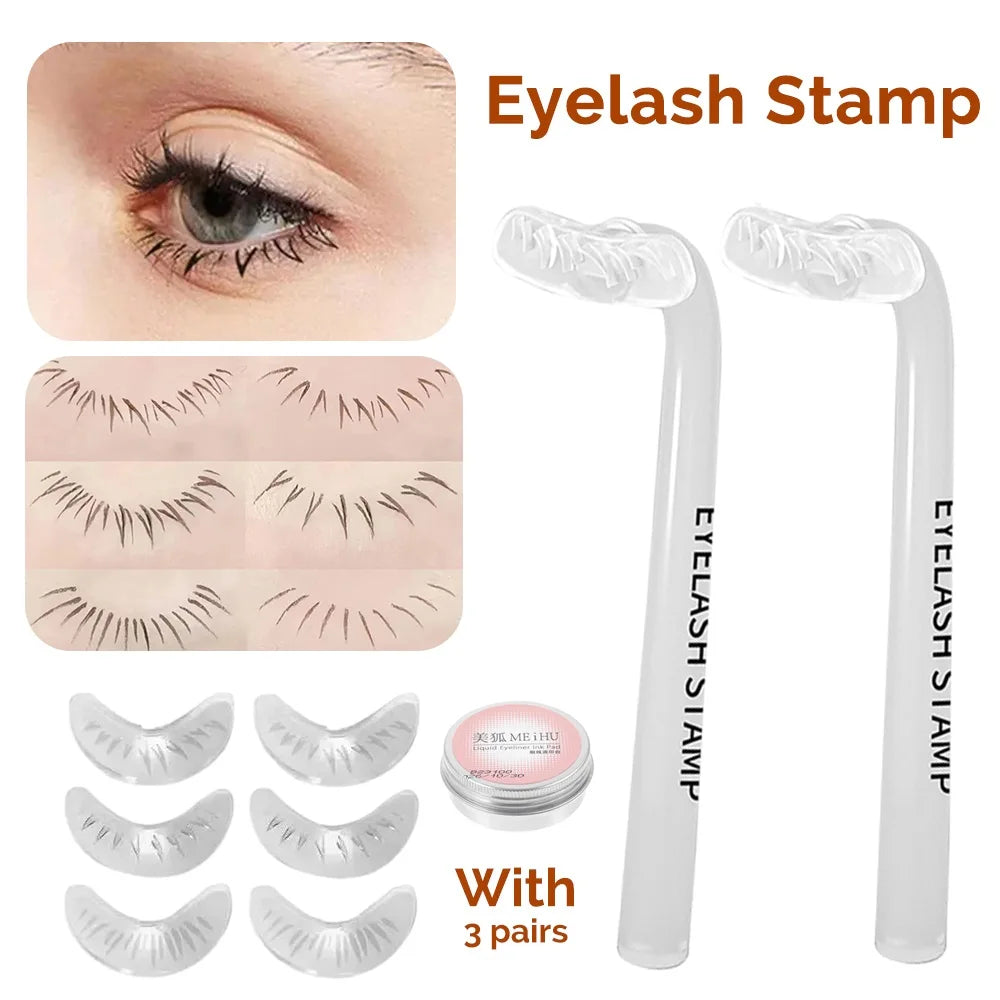 False Eyelash Stamp Natural Lower Eyelash Extensions Makeup Tool Under Eyelash Makeup Stamp Mascara Stick HIP