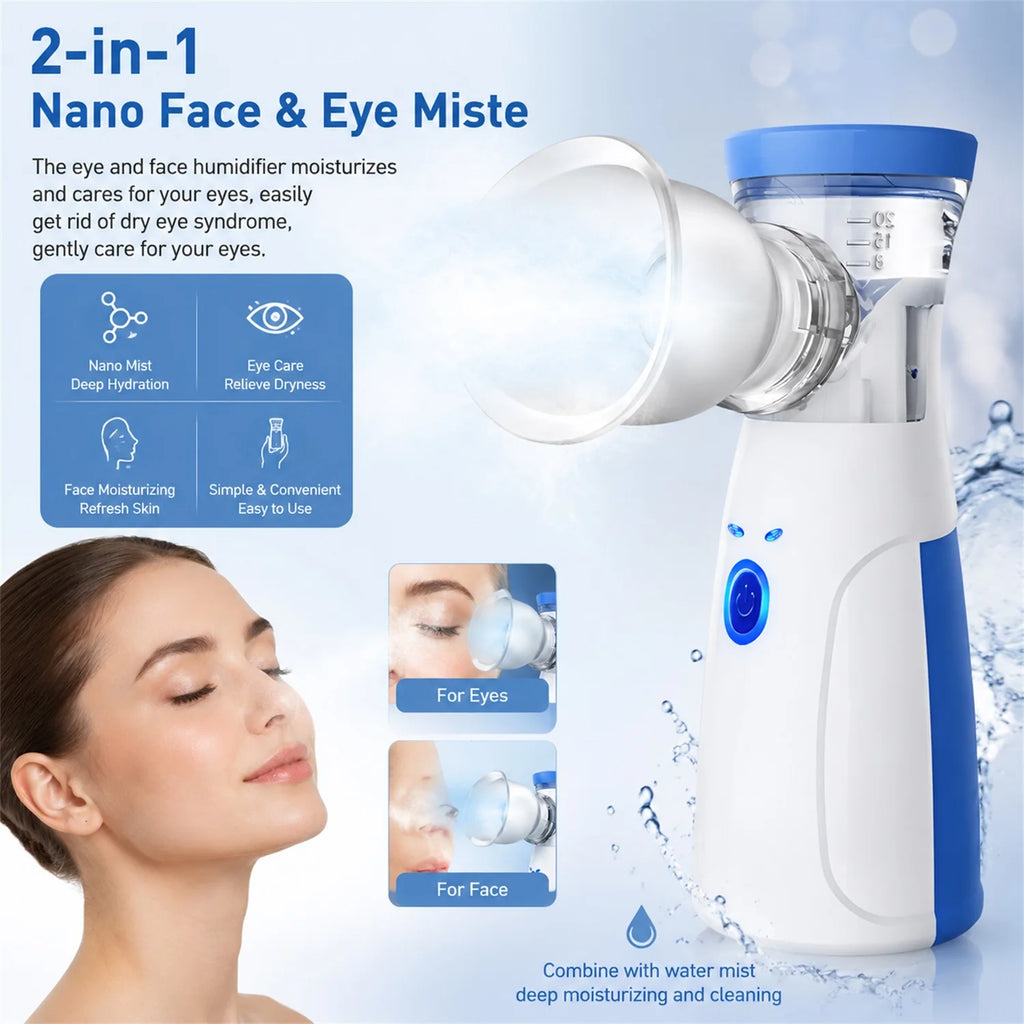 2-in-1 Mesh Facial Mist Sprayer & Eye Moisturizing Nebulizer Facial Mist Sprayer HIP