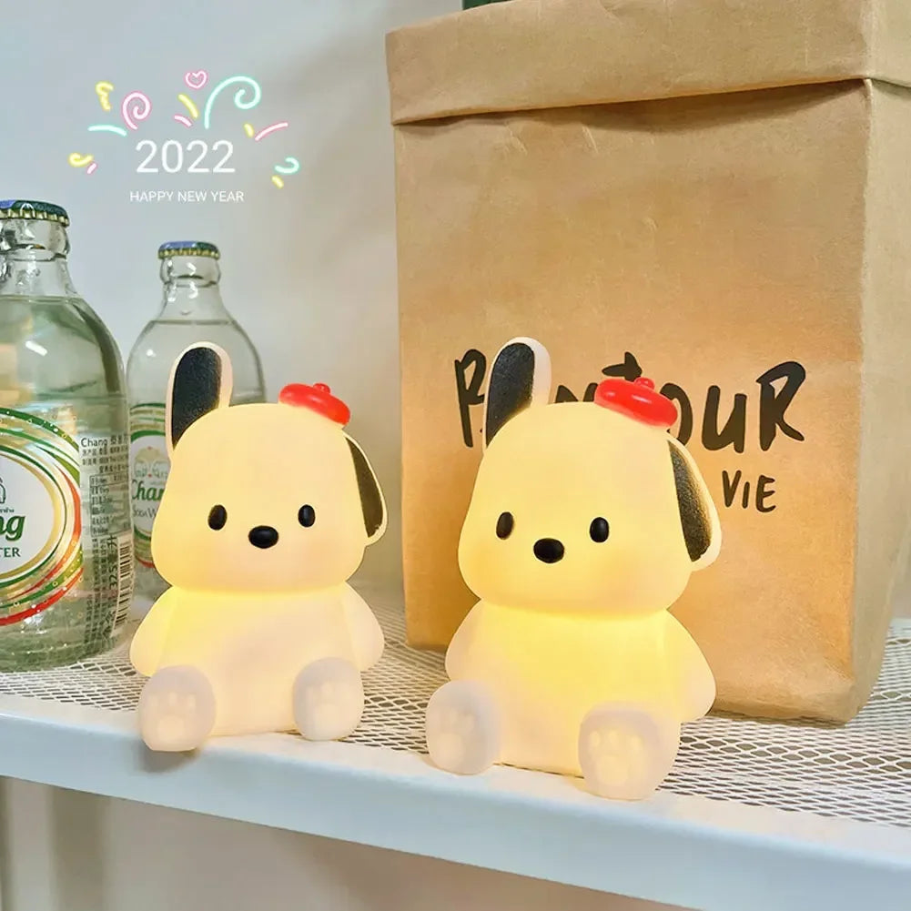 Vinyl Night Light Bedroom Decor Lights Button Battery Powered Moonlight Cartoon Animal Lamps Children Gift Decorative Lamp HIP