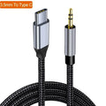 USB-C to 3.5mm AUX Audio Cable – Car & Headphone Adapter Audio Adapter Cable HIP black <=0.5m