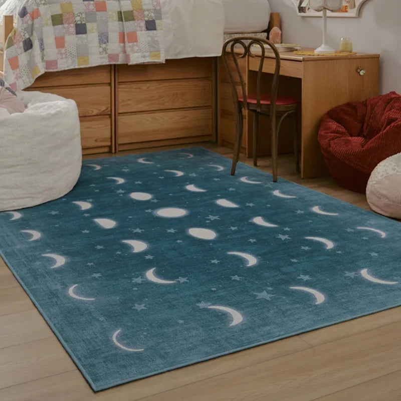 Large Non-Slip Machine Washable Plush Rug – Starry Purple Plush Area Rug HIP