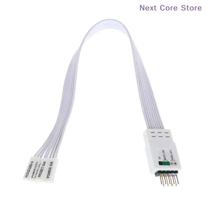 9-Pin F-Panel Adapter Cable – Labeled Connectors for PC Builds Motherboard Panel Cable HIP
