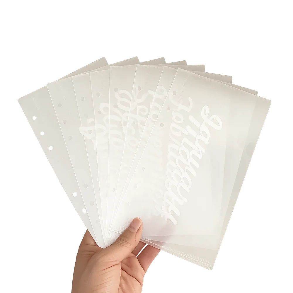 12-Month Cash Storage Binder A6 Transparent PP Loose-Leaf Cash Envelope Binder HIP 12 Monthly