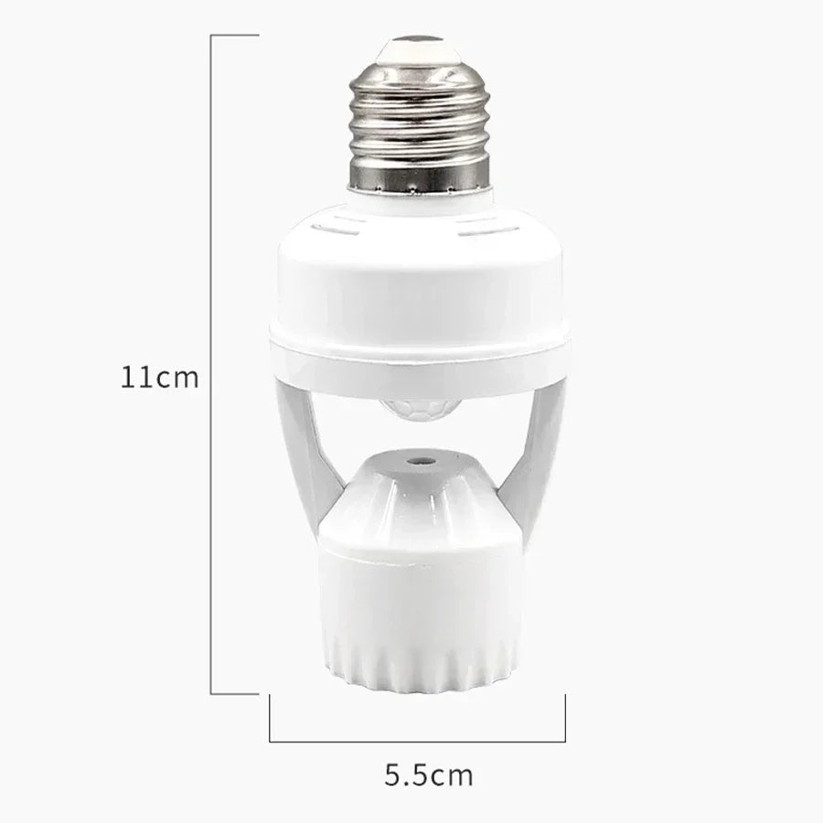 PIR Human Induction Motion Sensor Lamp Socket Base E27 Socket Converter Light Bulb Holder Adapter Delay Time Switch AC 85-265V HIP