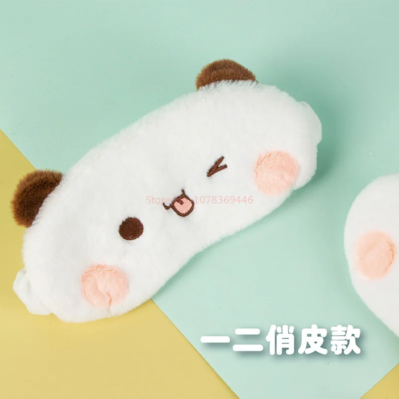 Bubu & Yier Panda Plush Eye Mask – Cute Couple Sleep Gift Plush Sleep Mask HIP