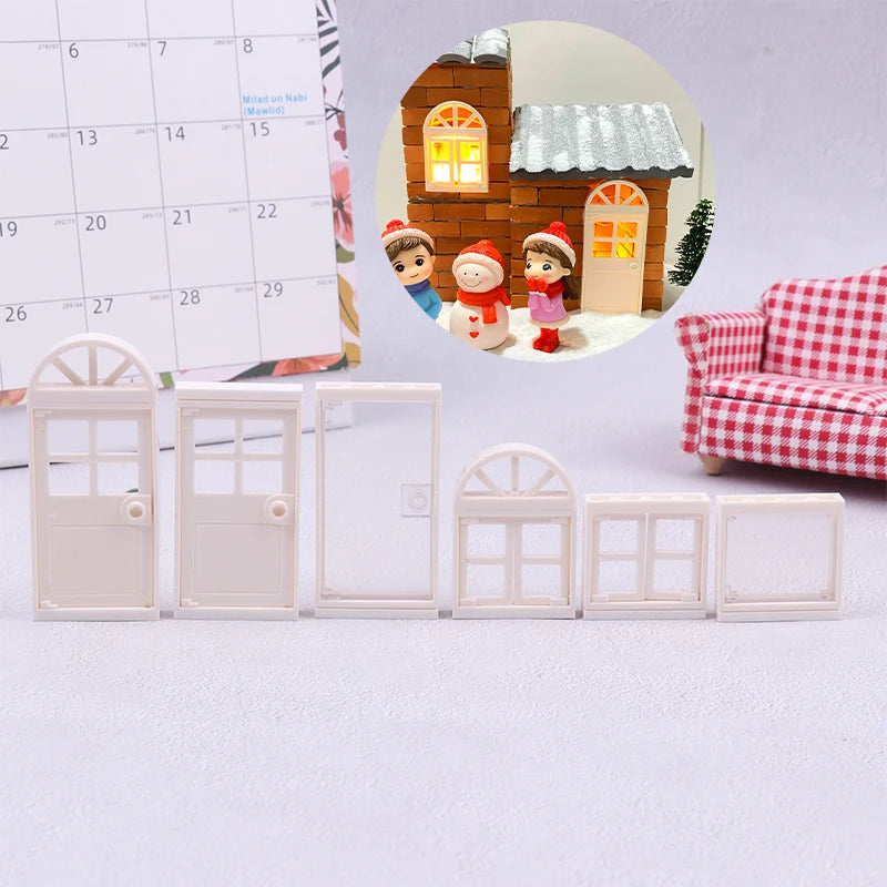 1:12 Dollhouse Miniature Doors & Windows – DIY Accessories Dollhouse Miniature Accessories HIP