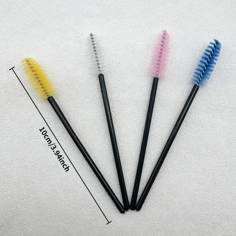 50-Pack Mascara Wand & Eyebrow Brush Set – Water Drop Tip Mascara Wand Set HIP