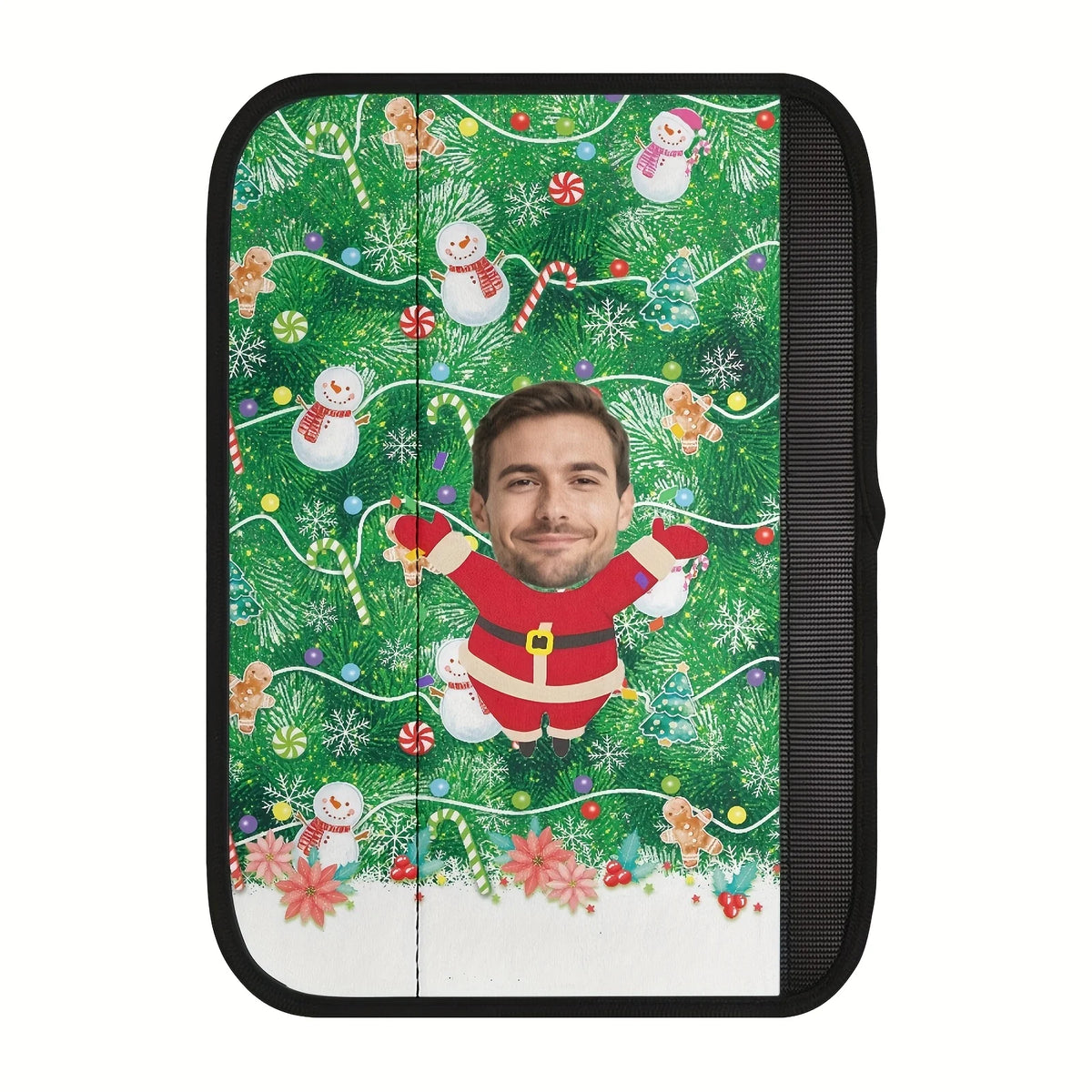 Custom Santa Photo Car Seat Belt Cover – Personalized Gift Seat Belt Cover HIP