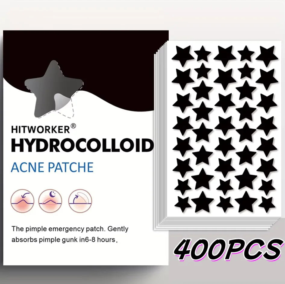 Black Star Shaped Hydrocolloid Acne Patch 200/400 Pieces/Box Acne Patch, Alcohol Free, Gentle And Non Irritating Absorption HIP 400pcs