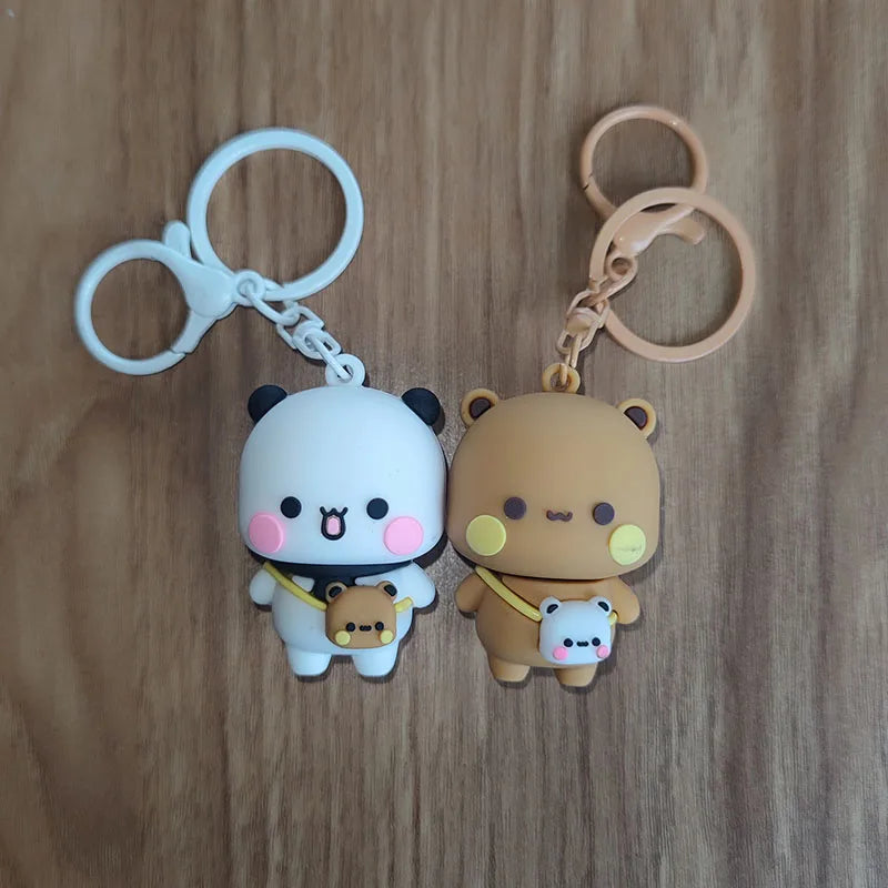 Panda Bubu & Yier Doll Keychain Backpack Pendant | Cute Gift Anime Keychain Pendant HIP 2 Pcs