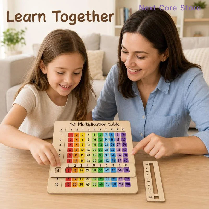 Wooden Sliding Multiplication Table Board for Kids | Math Toy Educational Math Board HIP