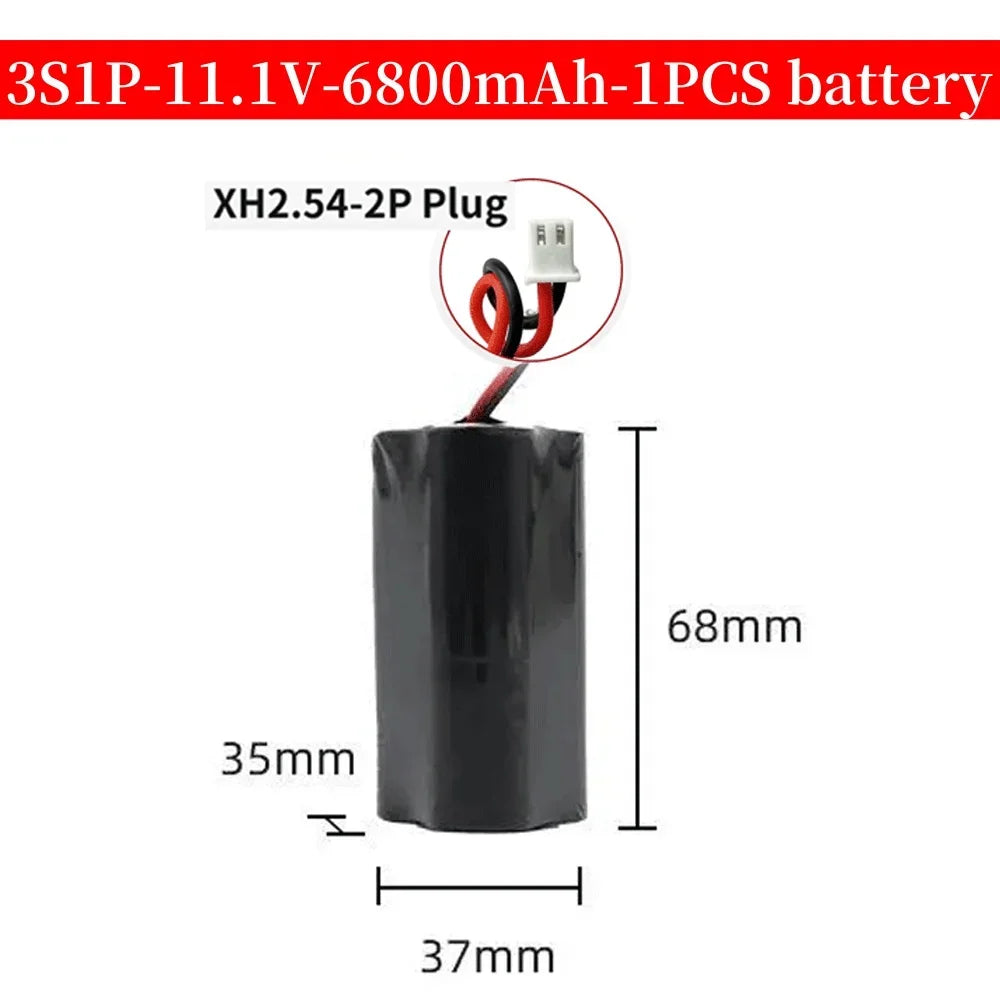 Li-Ion Replacement Battery for Massage Guns | Multi-Voltage Replacement Battery Pack HIP 11.1V-6800mAh-1PCS
