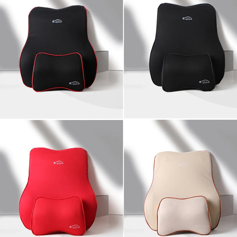 Memory Foam Car Neck Pillow & Lumbar Support Cushion | O SHI CAR Car Neck Pillow HIP