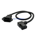 IEC C14 Panel Mount Power Extension Cable – 60cm Rack Cabinet Power Extension Cable HIP Left hand c urve CN