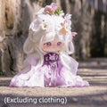 20cm Cotton Dress-Up Doll | Big Eyes & Poseable Skeleton Collectible Dress-Up Doll HIP white-with skeleton