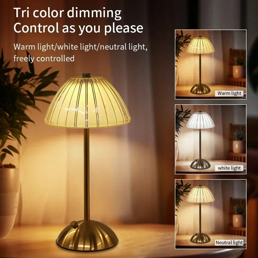 USB Rechargeable LED Table Lamp Touch Sensor Desktop Night Light For Bar Hotel Restaurant Bedroom Atmosphere Room Decor Lighting HIP
