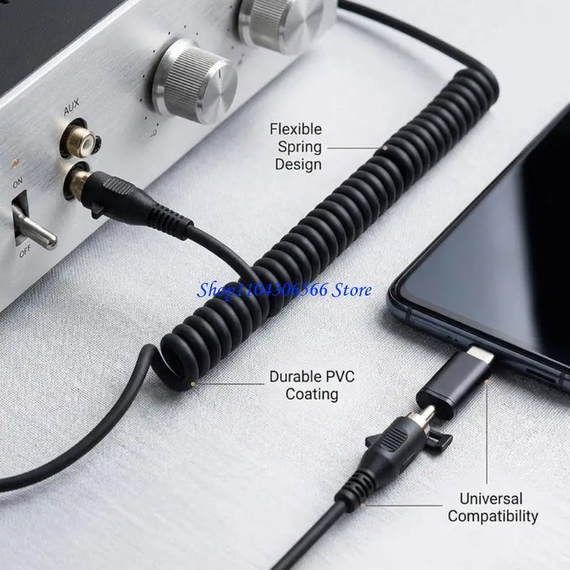 Retractable PVC AV Extension Cable 12–50cm | Male to Male AV Extension Cable HIP