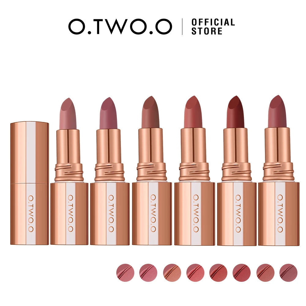 O.TWO.O 8pcs Lipstick Makeup Set Long Lasting Waterproof Lip Stick Smudge-free Matte Sexy Pigmented Velvet Finish Lip Tint HIP 8pcs lipstick China Mainland
