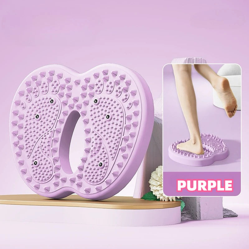 Household Inflatable Foot Massager Anti-slip Magnet Stone Stepper Pad Pressure Points Slimming in Situ Sports Fitness Equipment HIP purple No plug