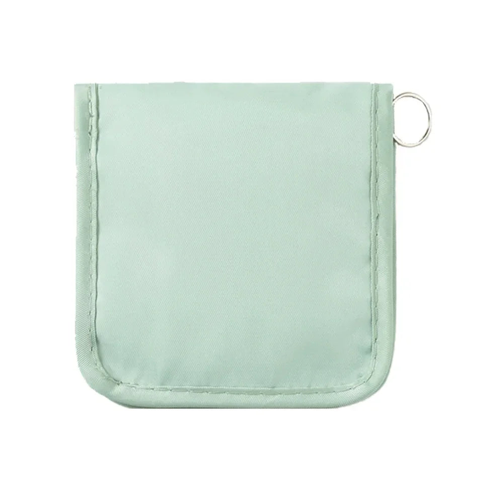 Mini Medical Pouch Portable Foldable Large Opening with Zip Sort First Aid Kit Outdoor Travel Essential Storage Bag HIP Mint Green