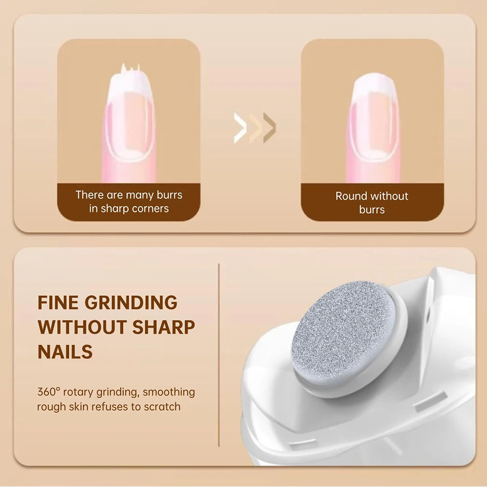 2-in-1 Electric Nail Grinder & Trimmer with LED Light Electric Nail Grinder HIP