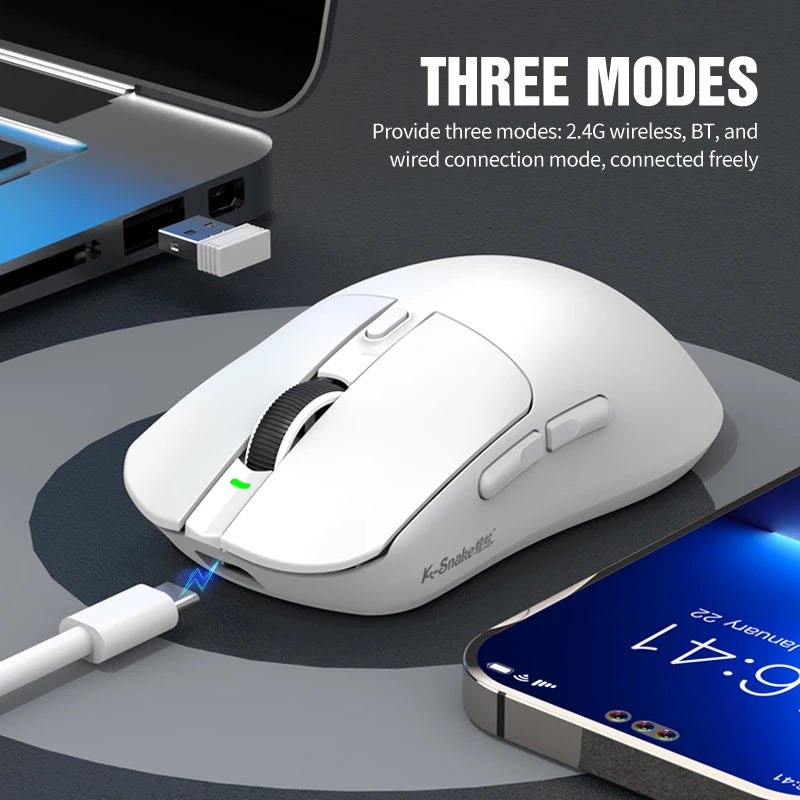 KEBIDUMEI X11 Tri-Mode Wireless Gaming Mouse 12000 DPI RGB Wireless Gaming Mouse HIP