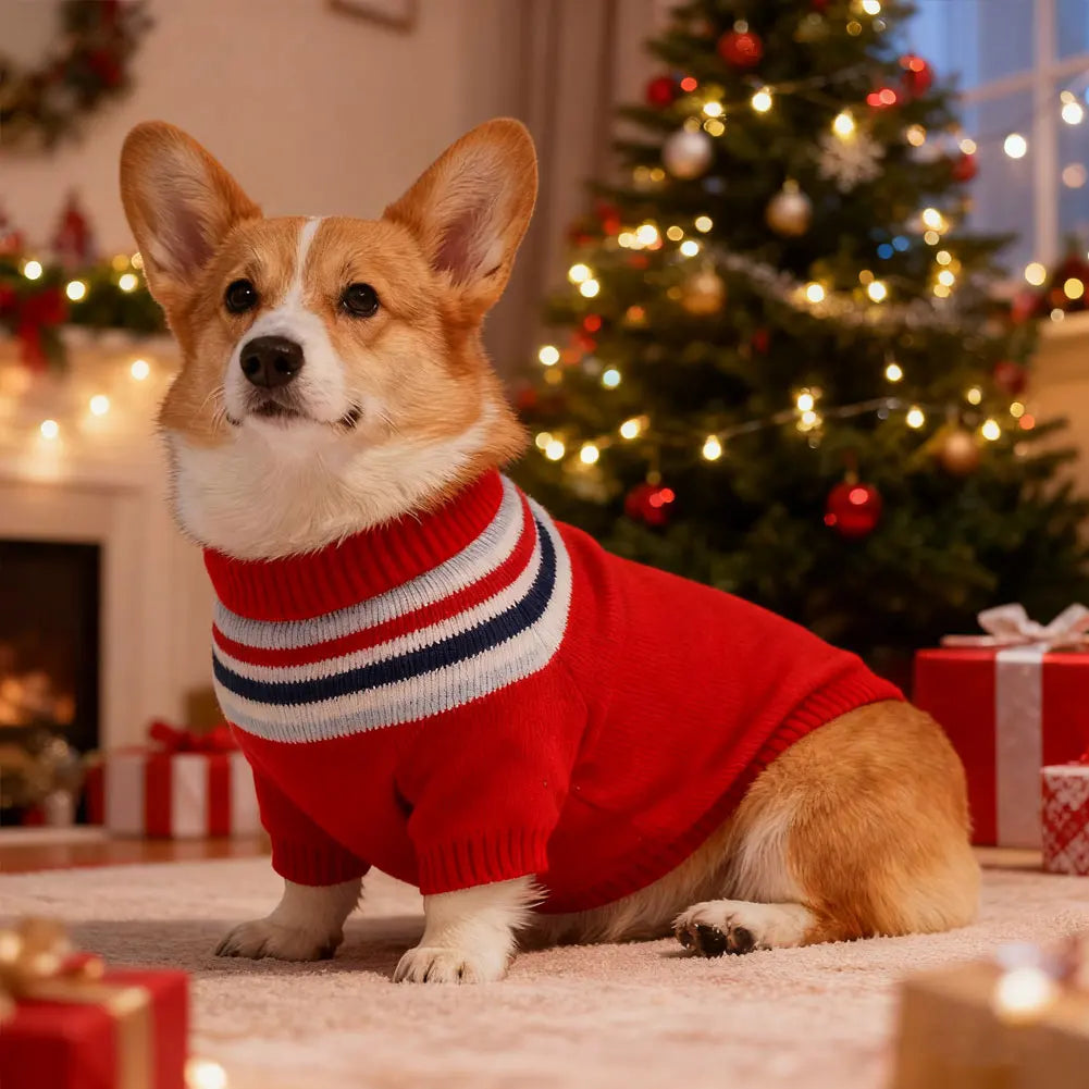 Knit Big Dog Sweater Christmas Pet Turtleneck Doggy Sweatshirt for Extra Large Dogs boy Girl,Large Size Dog Cold Dog Sweater HIP