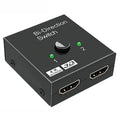 Bidirectional HDMI Splitter 2-in-1 Out 4K Switch Adapter HDMI Splitter Switch HIP black