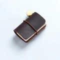 Mini Leather Travelers Notebook – Refillable Pocket Journal Leather Pocket Notebook HIP WHITE