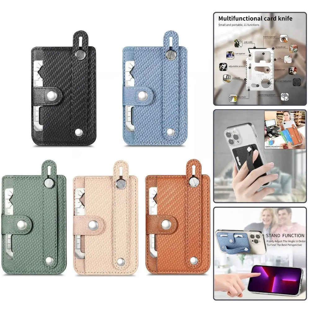 Adhesive Phone Card Holder Wallet & Stand – PU Leather Phone Card Holder HIP