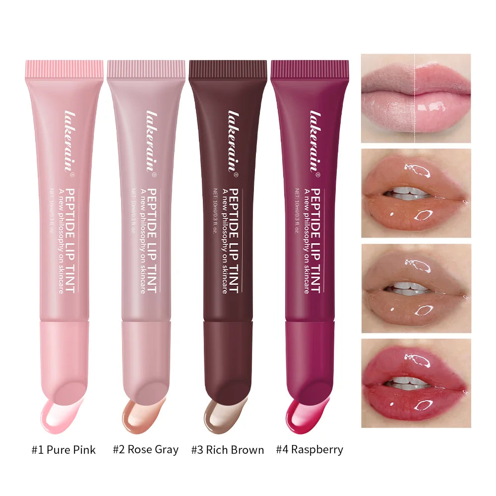4pcs /set Moisturizing Lip Glaze Mirror Glass Long Lasting Lip Gloss Liquid Lipstick Makeup Glossy Lip Care Cosmetic HIP